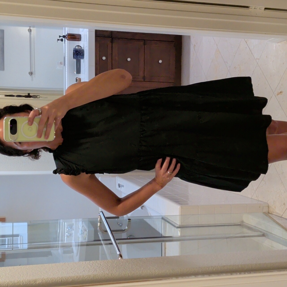 BP Tiered Ruffle Black Cotton Dress - S